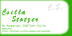 csilla stotzer business card